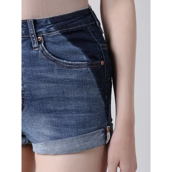 One Teaspoon Harlets Denim Shorts Superstar Blue Size 26